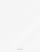 Printable Slant Ruled Paper — Wide Ruled Right-Handed, High Angle