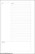 Small Cahier Planner Cornell Note Page - Left