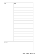 Small Cahier Planner Cornell Note Page - Right