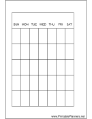 Small Organizer Monthly Planner-Month On A Page - Left