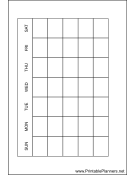 Small Organizer Monthly Planner-Month On A Page - Left (landscape)