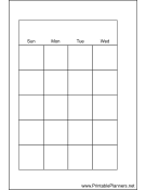 Small Organizer Monthly Planner-Month On Two Pages - Left