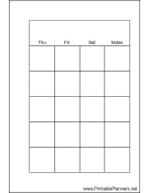 Small Organizer Monthly Planner-Month On Two Pages - Right