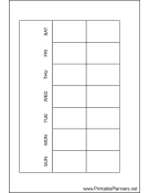 Small Organizer Monthly Planner-Month On Two Pages - Left (landscape)