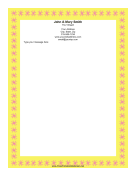 Snowflakes Yellow stationery design