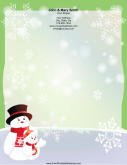 Snowmen in Hats stationery design