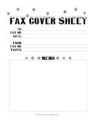 Snowy Winter fax cover sheet