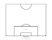 Printable Soccer Half-Pitch Diagram