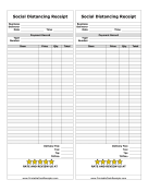 Social Distancing Receipt With Review