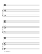 Printable Solo-Alto Clef with Accompanist Music Paper