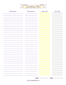 Printable Spending Diet