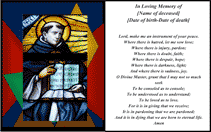 St Francis Funeral Card (2 per page)