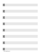 Printable Staff-Alto Clef Music Paper