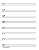 Printable Staff-Bass Clef Music Paper