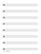 Printable Staff-Drum Clef Music Paper