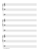 Printable Staff-Organ Music Paper