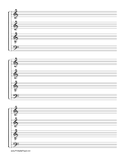 Printable Staff-SATB Vocal Score Music Paper