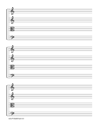 Printable Staff-String Quartet Score Music Paper