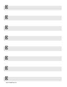 Printable Staff-Tenor Clef Music Paper