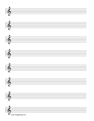 Printable Staff-Treble Clef Music Paper