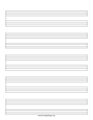 Printable Staff and Tablature Music Paper