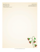 Stitched Flower stationery design