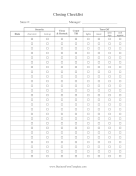 Store Closing Procedure Checklist