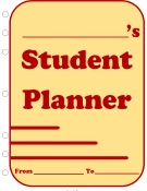 Student Planner — Cover Page