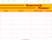 Student Planner — Homework