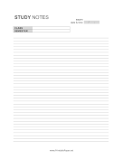 Printable Study Notes