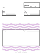 Stylish Chevron fax cover sheet