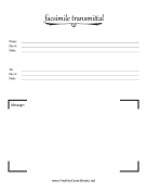 Stylish Design fax cover sheet