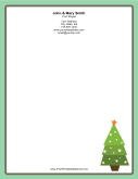 Stylized Christmas Tree stationery design