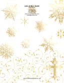 Stylized Gold Cross Ornate Background stationery design