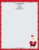 Stylized Santa stationery design