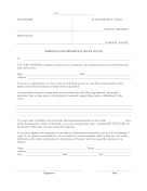 Subpoena For Deposition Duces Tecum