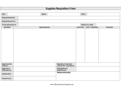 Supplies Requisition Form