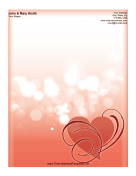 Swirled Hearts Letterhead