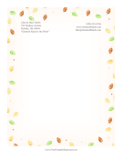 Swirling Leaves stationery design