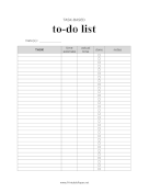 Printable Task Based To Do List