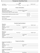 Temporary Guardianship Form