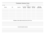 Terminate Attorneys Form