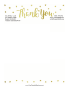 Thank You Stationery Stars stationery design