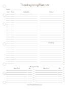 Thanksgiving Planner