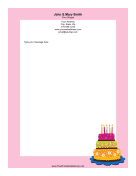 Three-Tier Cake stationery design