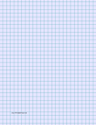 Printable Graph Paper - Light Blue - Three Quarter Inch Grid