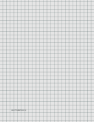 Printable Graph Paper - Light Gray - Three Quarter Inch Grid