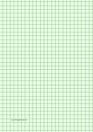 Printable Graph Paper - Light Green - Three Quarter Inch Grid - A4