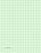 Printable Graph Paper - Light Green - Three Quarter Inch Grid