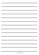 Printable Low Vision Writing Paper - Three Quarter Inch - A4